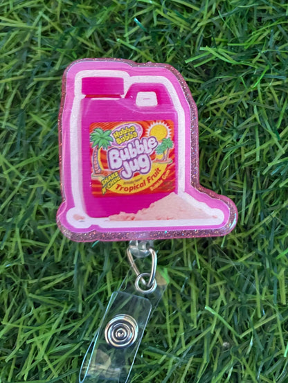 Bubble Jug Badge Reel – 90s Nostalgic Nurse ID Clip, Retro Candy Badge Holder, Cute Badge Reel for Nurses, CNAs, or Techs