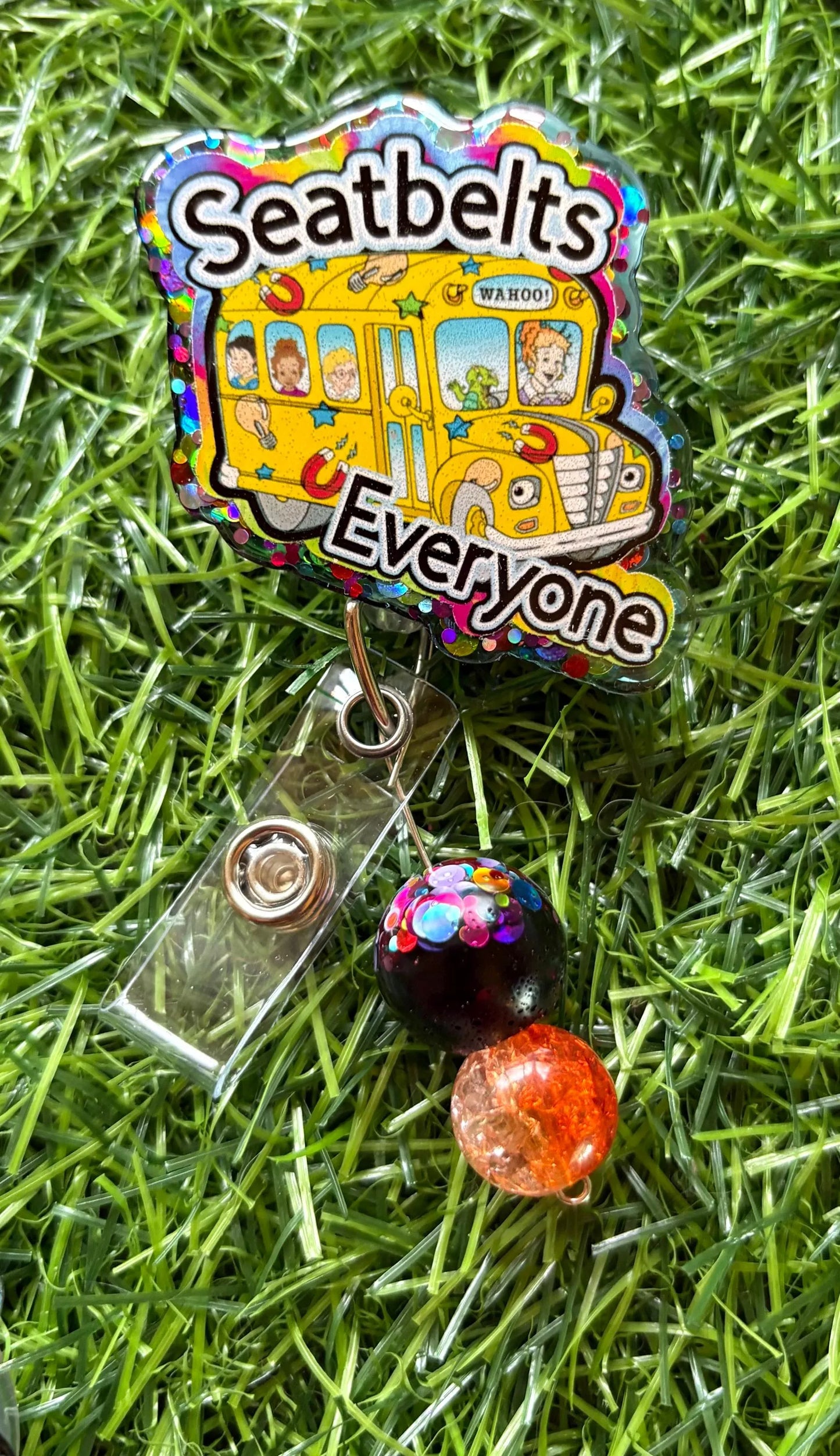 Magic Schoolbus Badge Reel, Nostalgic Badge Reel, Funny Nurse Bage Ree