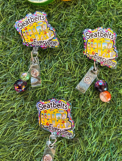 Magic Schoolbus Badge Reel, Nostalgic Badge Reel, Funny Nurse Bage Ree