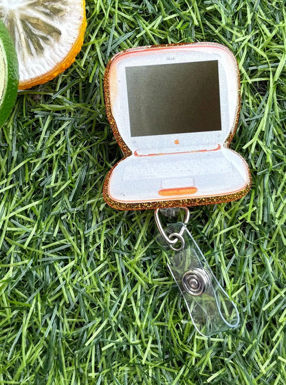 Legally Blonde Badge Reel – Pink Laptop ID Clip, Funny 2000s Nurse or Teacher Badge Holder, Y2K Pop Culture Work Accessory