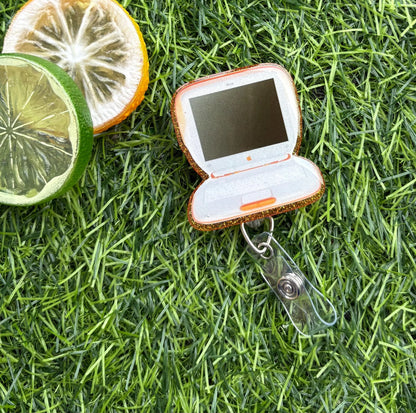 Legally Blonde Badge Reel – Pink Laptop ID Clip, Funny 2000s Nurse or Teacher Badge Holder, Y2K Pop Culture Work Accessory