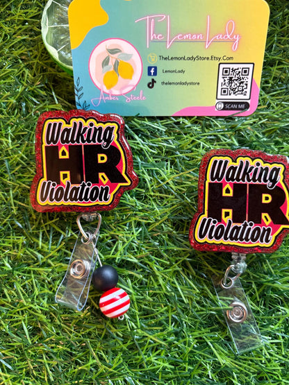 Funny Nurse Bage Reel, Walking HR Violation Badge Reel