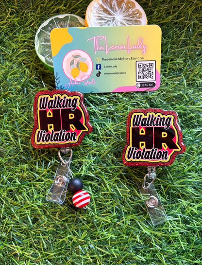 Funny Nurse Bage Reel, Walking HR Violation Badge Reel