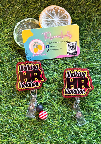 Funny Nurse Bage Reel, Walking HR Violation Badge Reel
