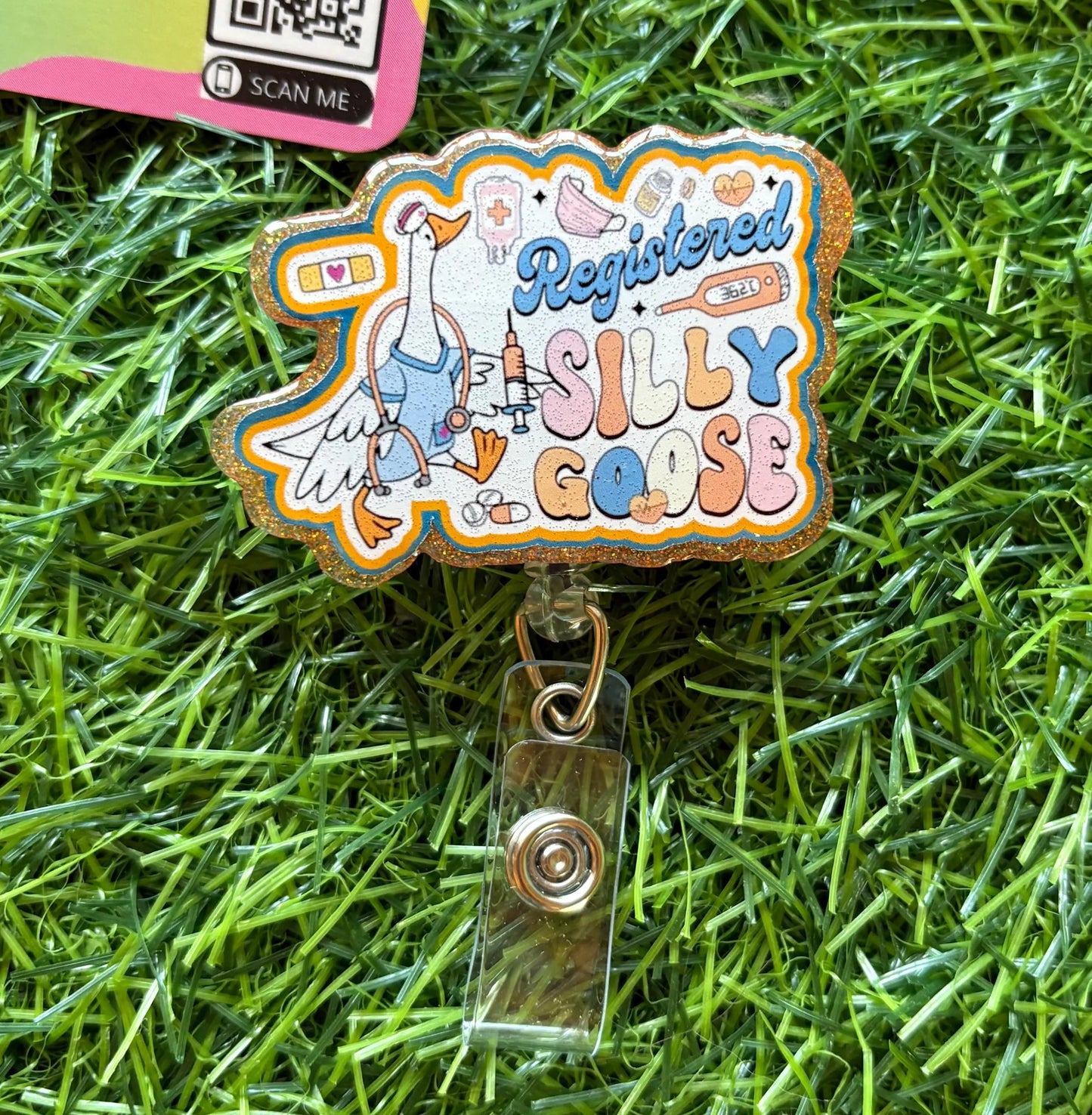 Registered Silly Goose Badge Reel – Funny Nurse & Healthcare ID Holder