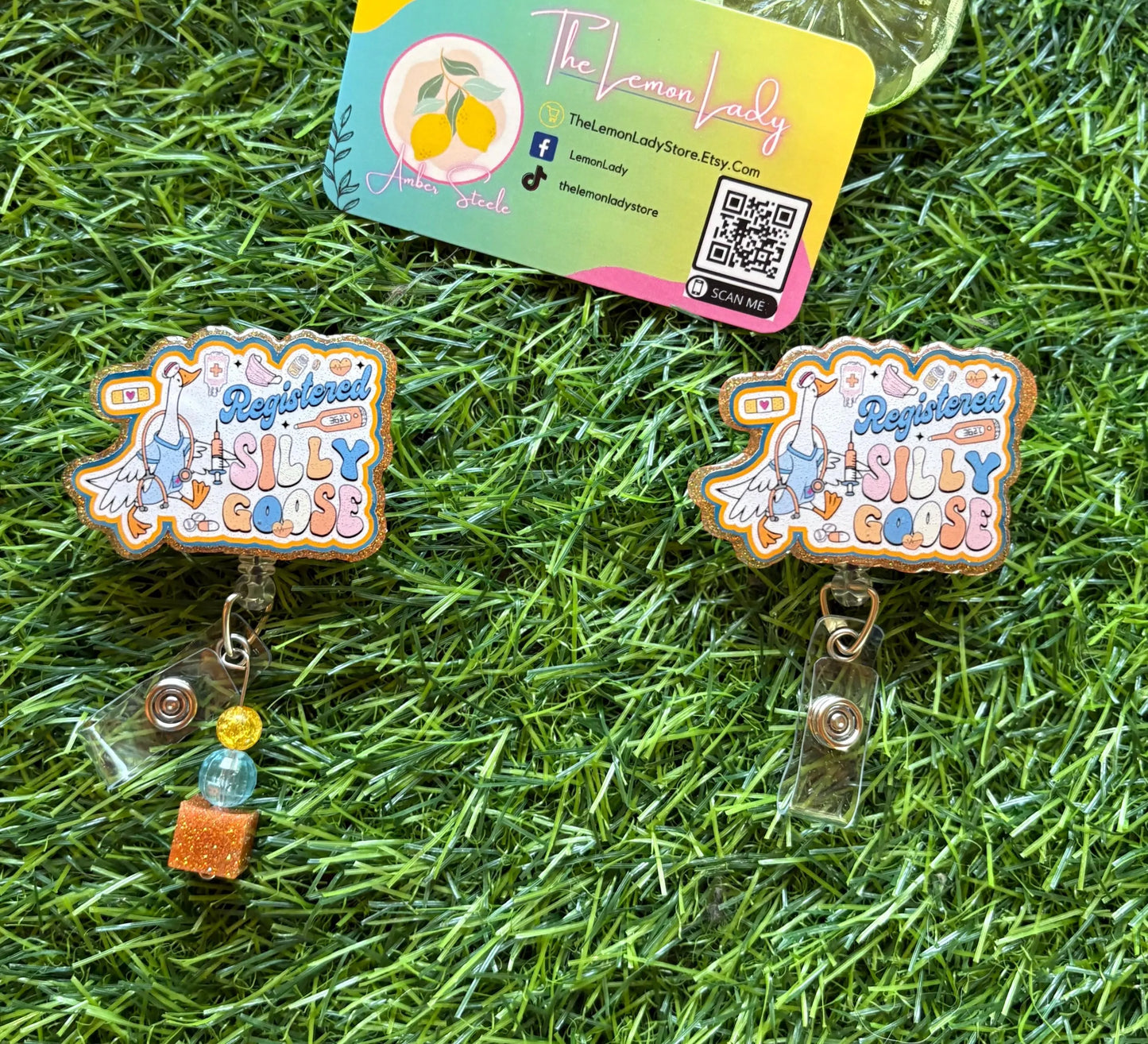 Registered Silly Goose Badge Reel – Funny Nurse & Healthcare ID Holder