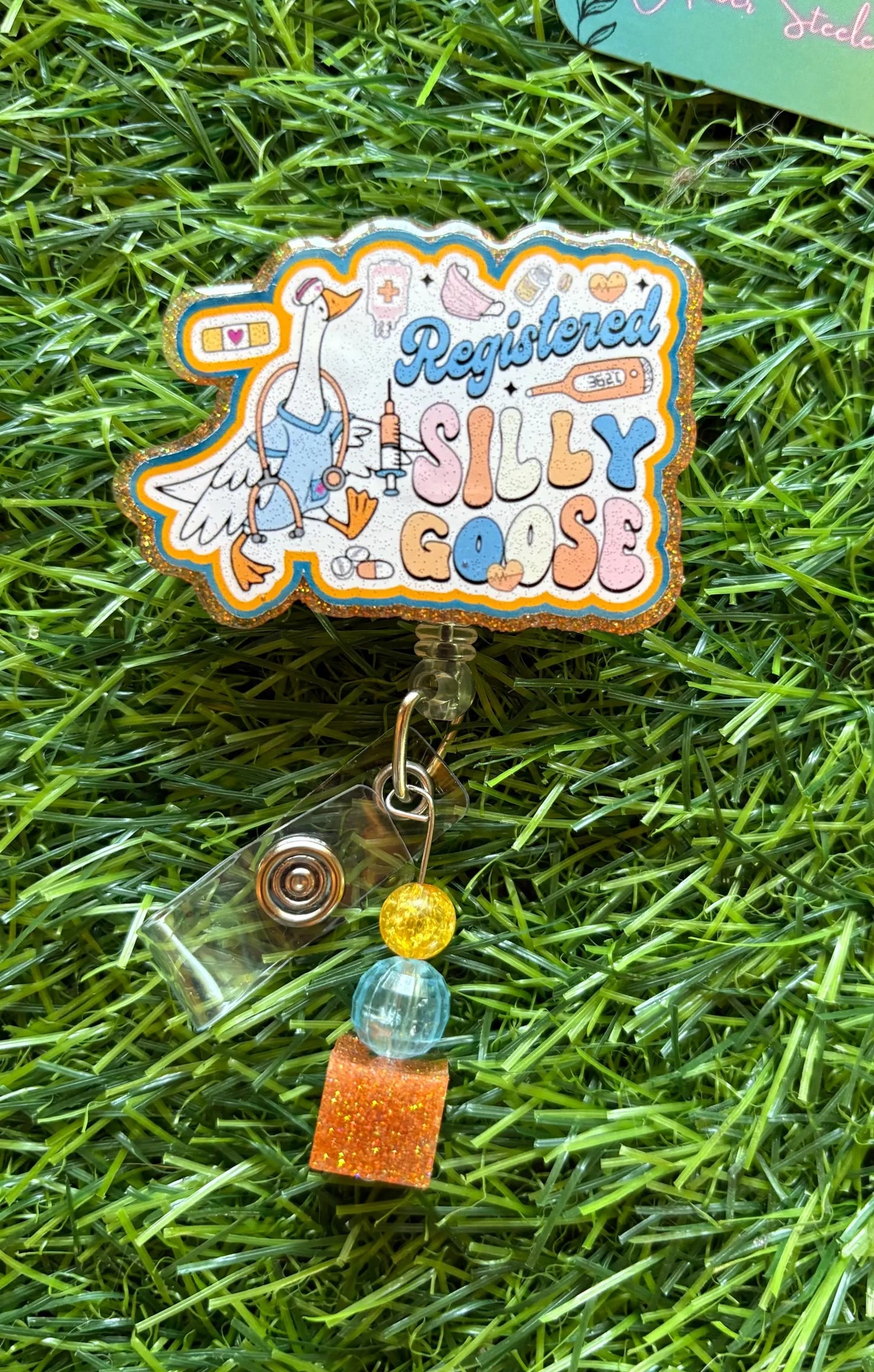 Registered Silly Goose Badge Reel – Funny Nurse & Healthcare ID Holder