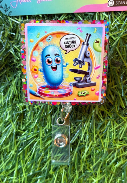 Funny Infectious Disease Badge Reel – Germ, Virus, Fungi ID Holder for Nurses, Lab Techs, and Microbiology Fans