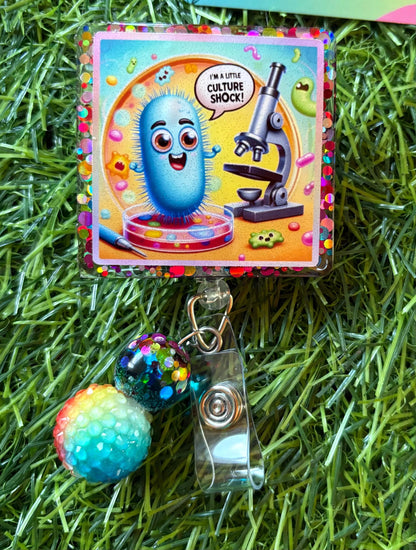 Funny Infectious Disease Badge Reel – Germ, Virus, Fungi ID Holder for Nurses, Lab Techs, and Microbiology Fans