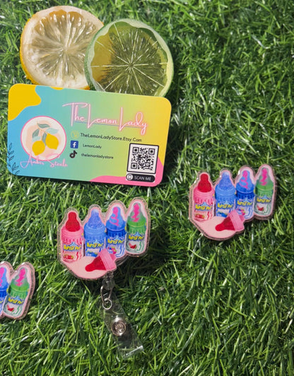 Retro Baby Bottle Pop Badge Reel – Nostalgic Candy ID Holder | Fun Badge Clip for Nurses & Teachers