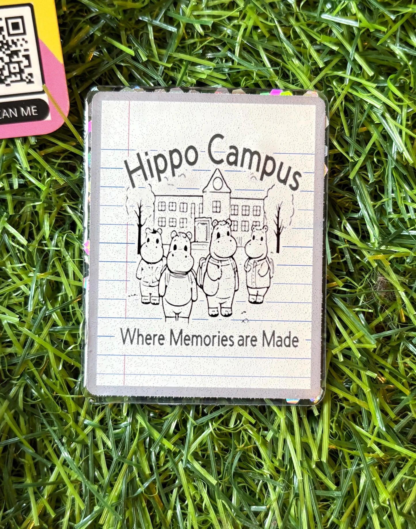 Hippo Campus Badge Reel – Funny Hippo ID Holder for Nurses, Teachers & Students – Belt Clip or Alligator Clip Option